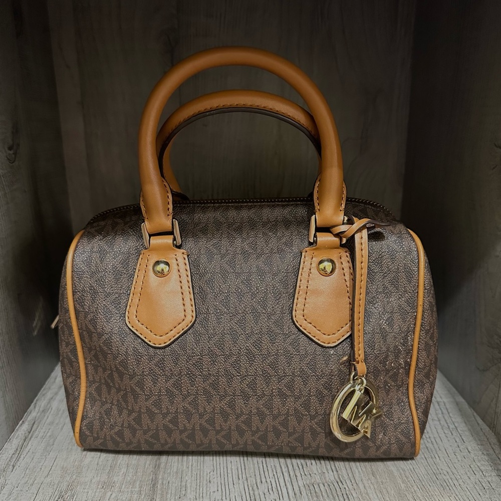 michael kors small logo duffel bag